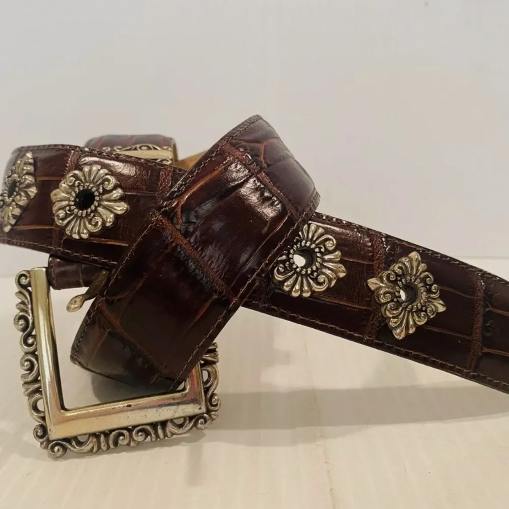 Brighton brown leather belt